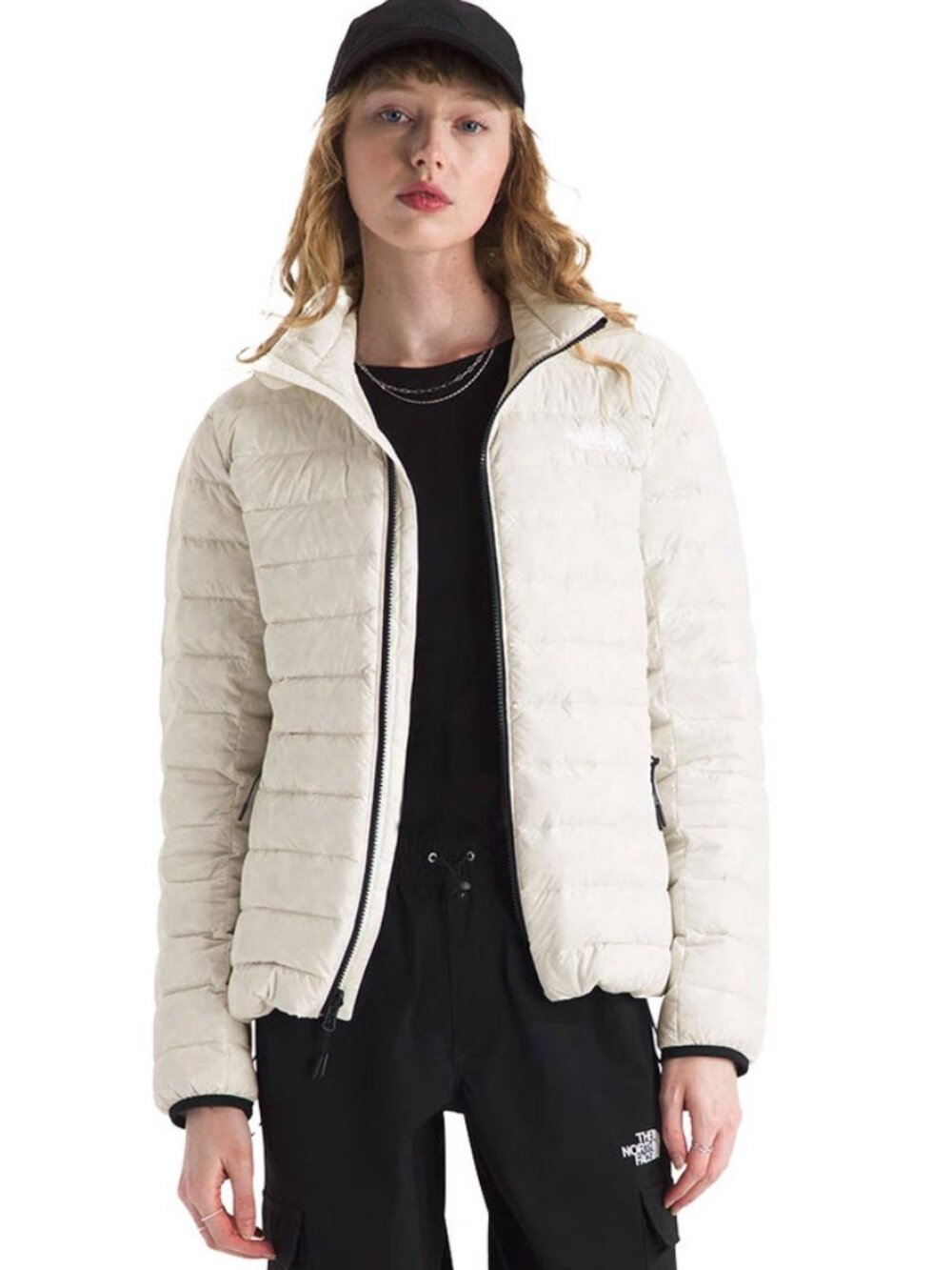 The North Face Women's Classic Down Insulator Jacket in White Dune Sz L